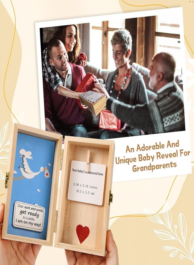 JULEASEL Pregnancy Announcement Keepsake Box with Ultrasound Holder – Pregnancy Reveal to Parents, Grandparents, Aunt & Uncle, Personalized Baby Announcement Surprise Gift Ideas - Image 4